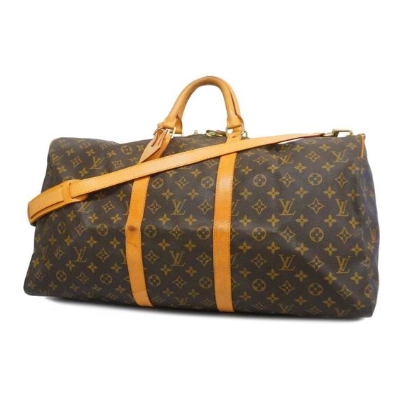 LOUIS VUITTON Handbags - Louis Vuitton Boston Bag Monogram Keepall Bandouliere 55 M41414 Brown Men's W...